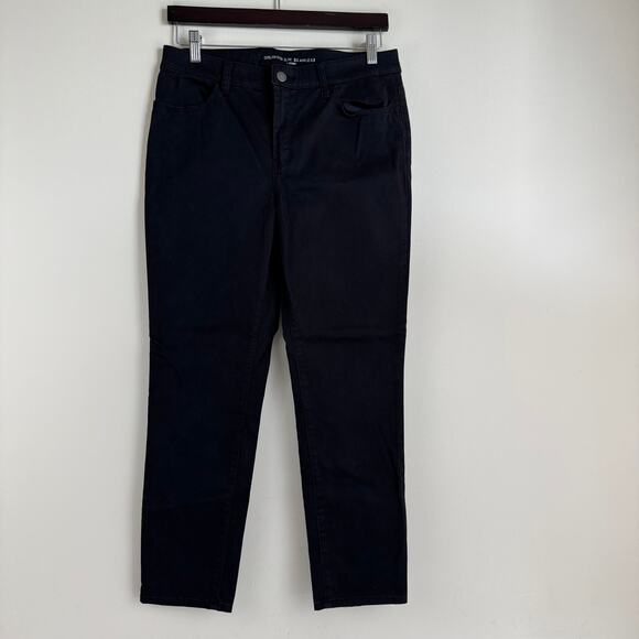 Chico's Size 0.5 Pants Women's Size 6 Girlfriend Slim Leg Black Ankle Pants - Picture 1 of 10